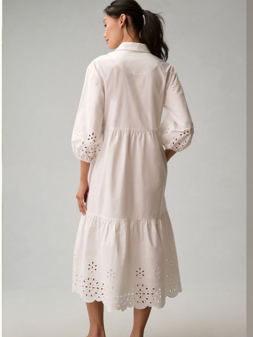 The Bettina Tiered Shirt Dress:
Eyelet Edition
MAEVE x Anthopologie
NWOT